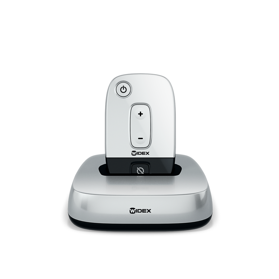 Widex tilbehør TV-DEX i sølv i base